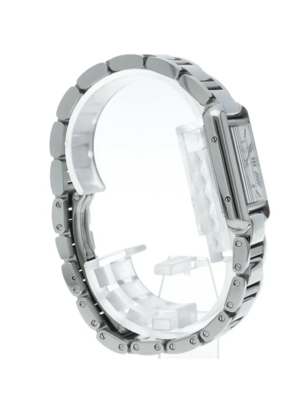 Cartier Tank Must SM Watch Box Stainless Steel Silver Polished